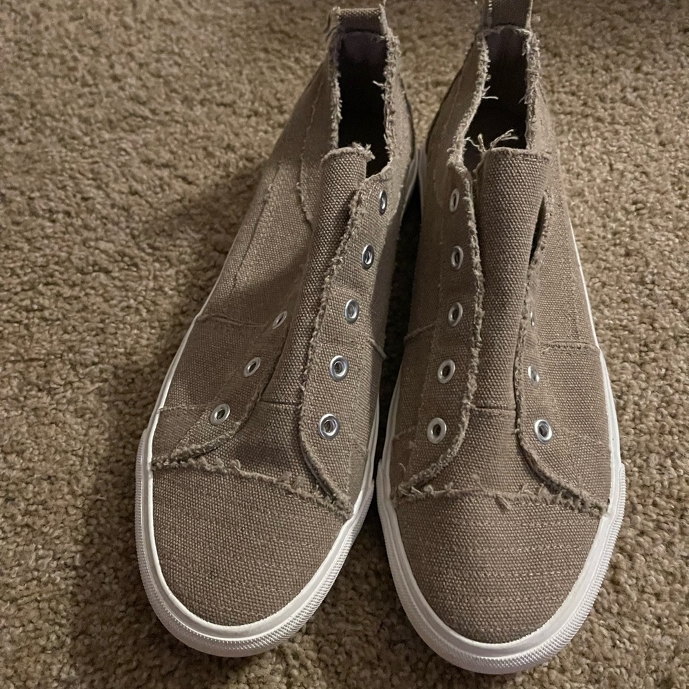 Corkey’s casual slip on sneakers. Tan. Worn Once! Comfy!